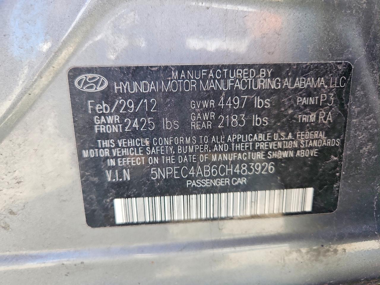 2012 HYUNDAI SONATA LIMITED 2.0T photo 23
