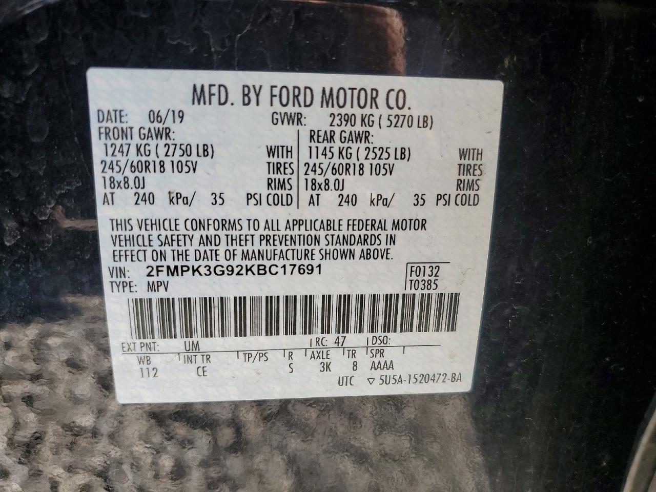 2019 FORD EDGE SE photo 25