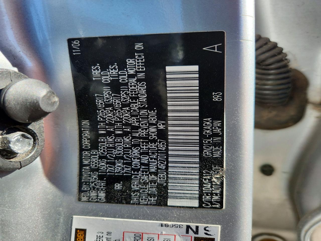 2007 TOYOTA 4RUNNER SR5 photo 25