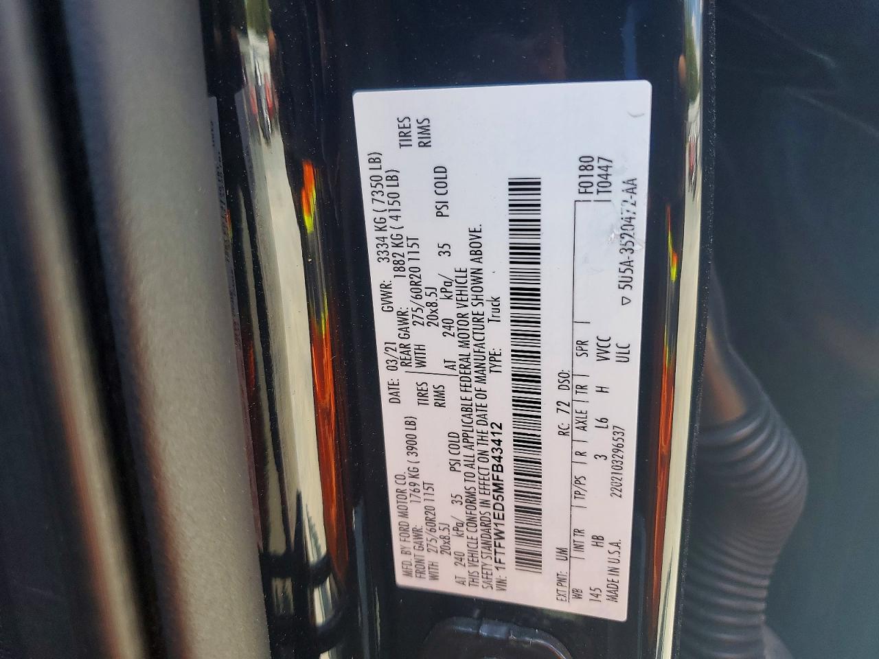 2021 FORD F150 SUPERCREW photo 23