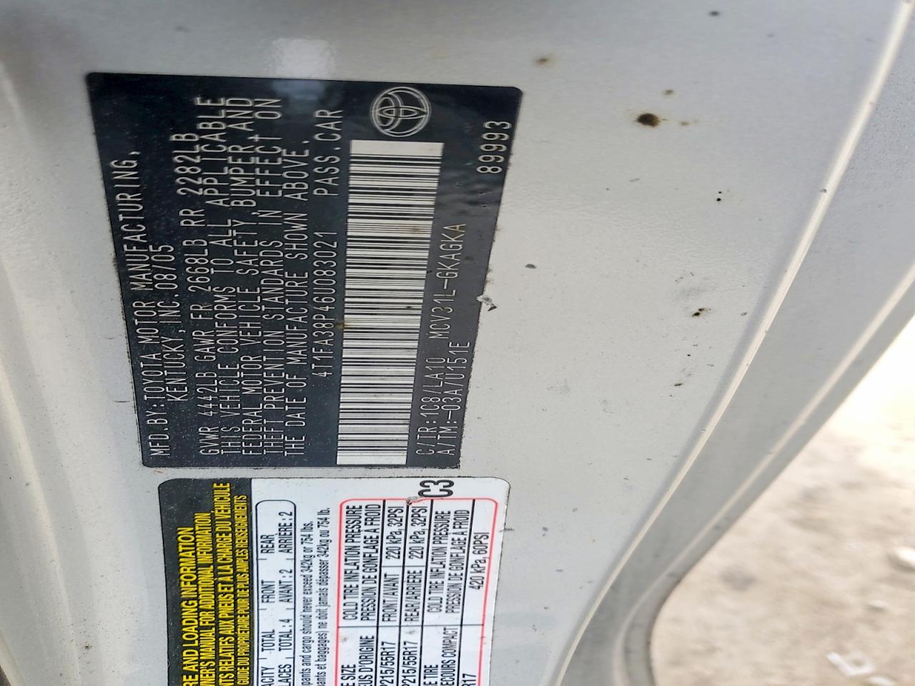 2006 TOYOTA CAMRY SOLARA SLE V6 photo 34