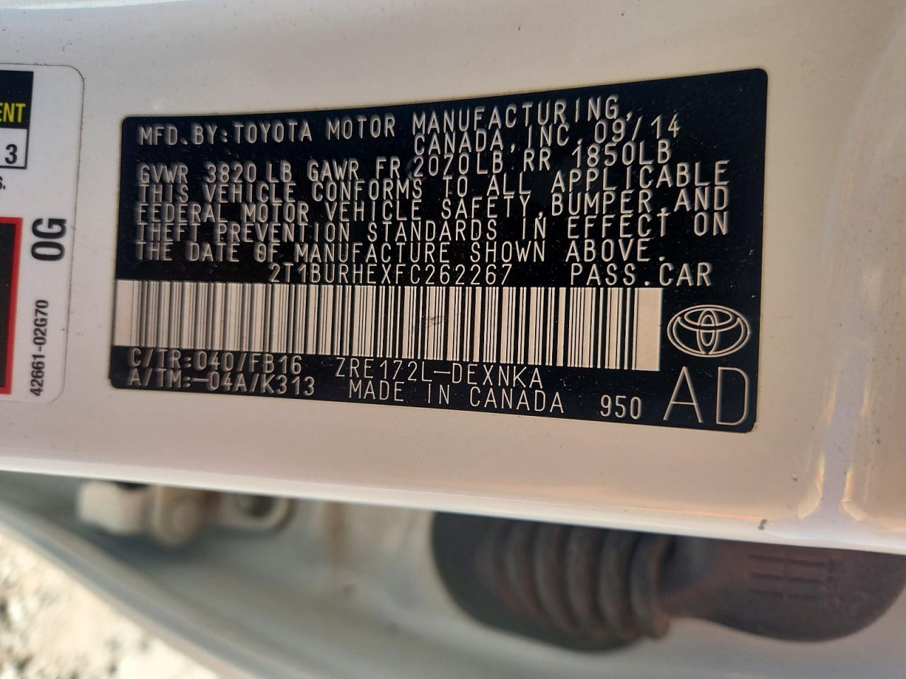 2015 TOYOTA COROLLA LE photo 34