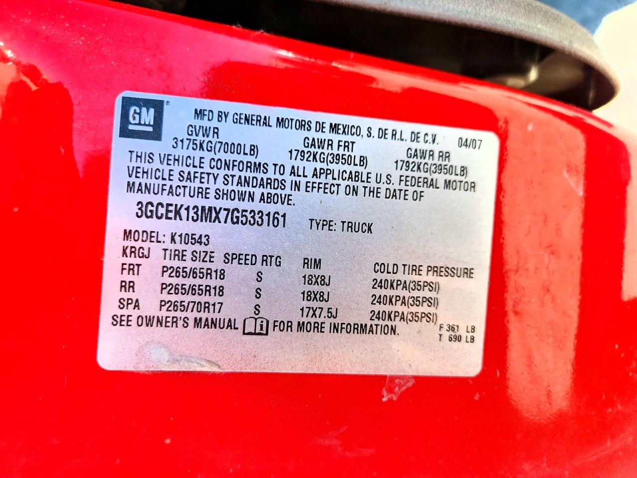 2007 CHEVROLET SILVERADO K1500 CREW CAB photo 34