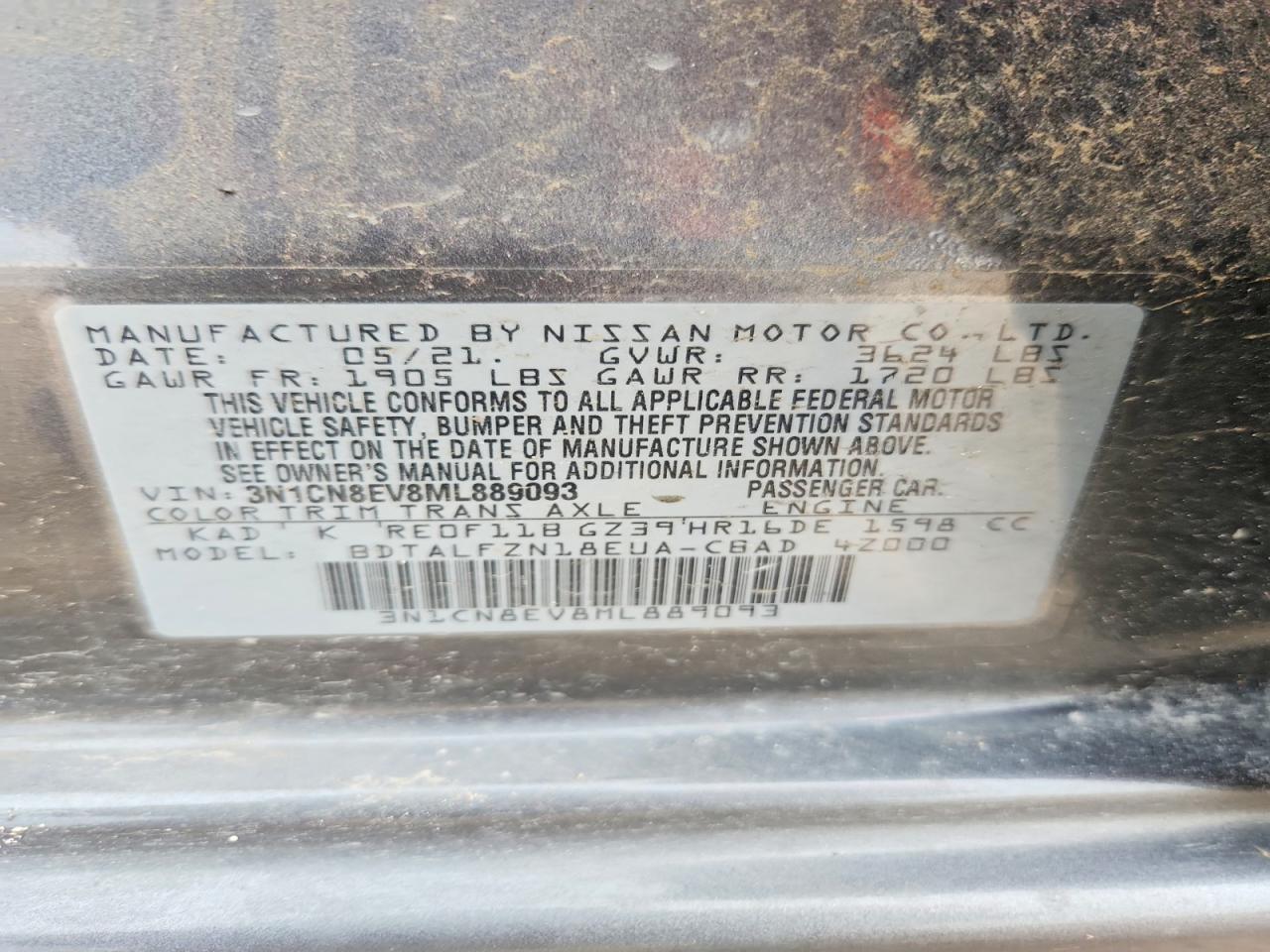 2021 NISSAN VERSA SV photo 23