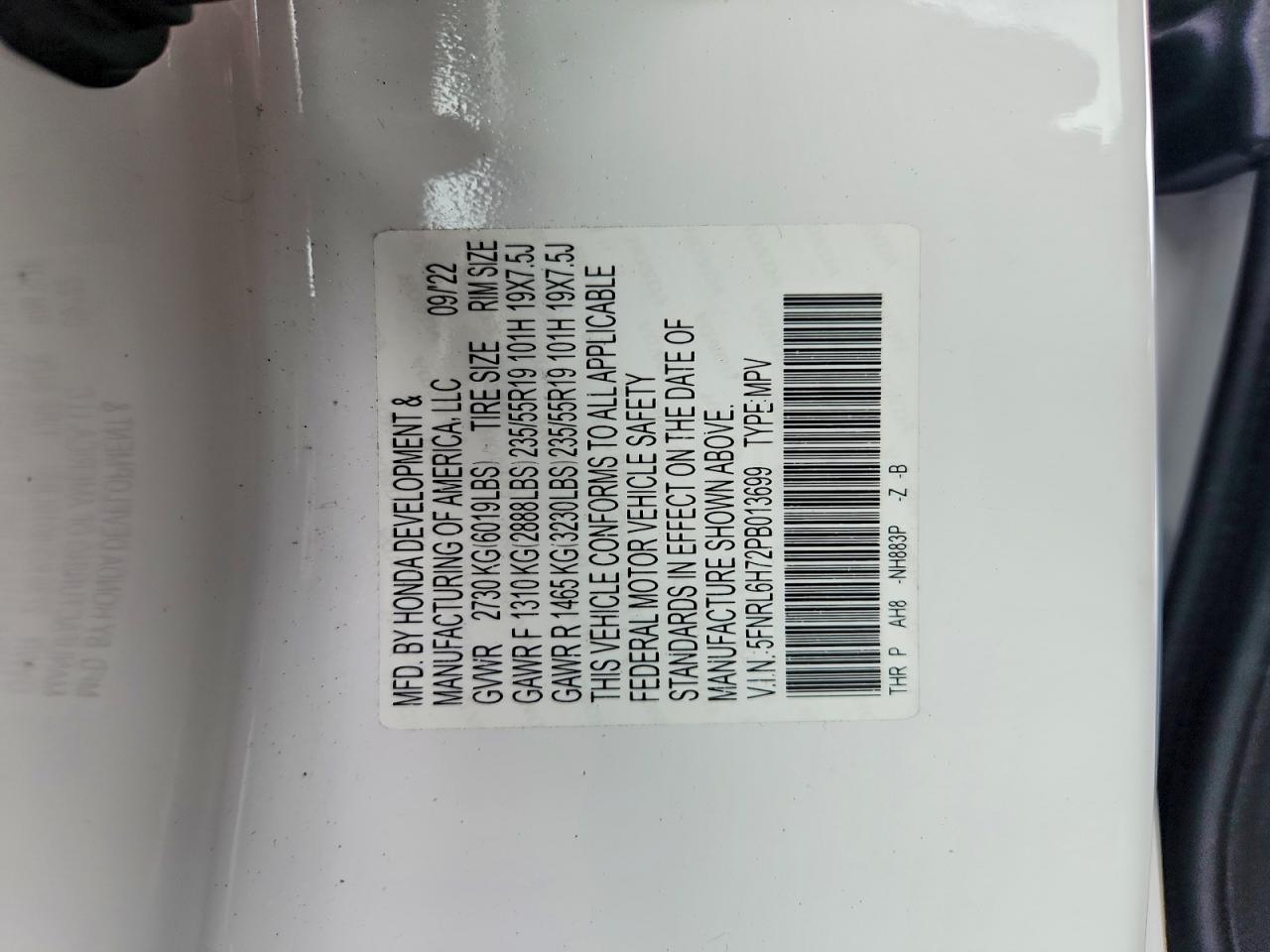 2023 HONDA ODYSSEY SPORT-L photo 14