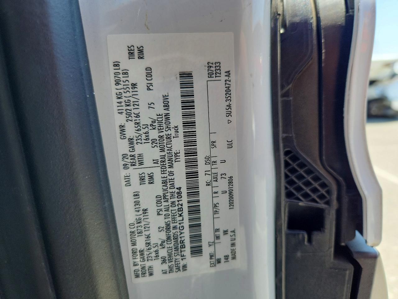 2020 FORD TRANSIT T-250 photo 40