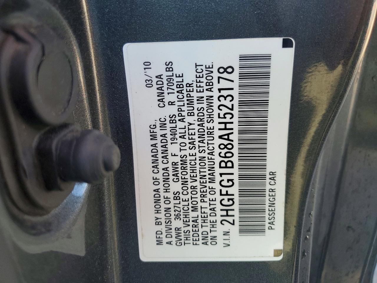 2010 HONDA CIVIC LX photo 25