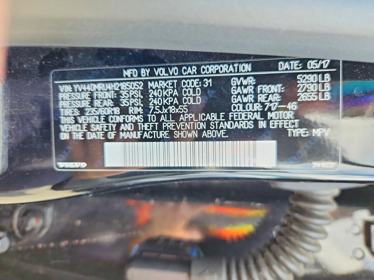2017 VOLVO XC60 T5 INSCRIPTION photo 13