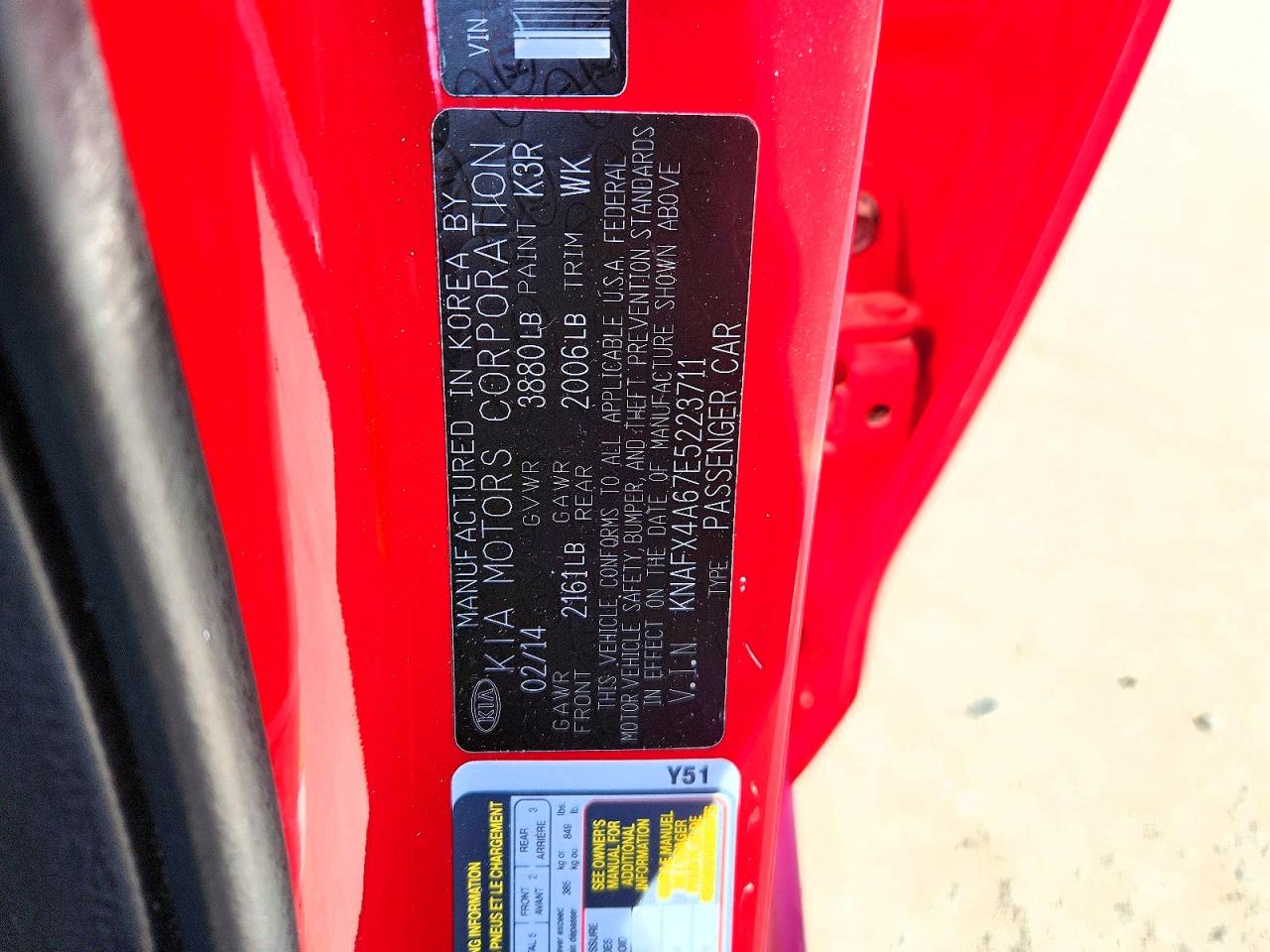 2014 KIA FORTE LX photo 23