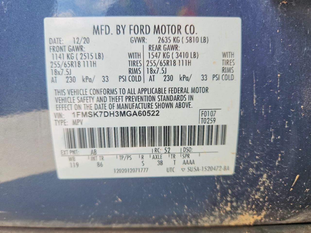 2021 FORD EXPLORER XLT photo 40