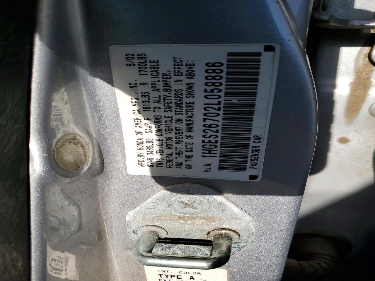 2002 HONDA CIVIC EX photo 23