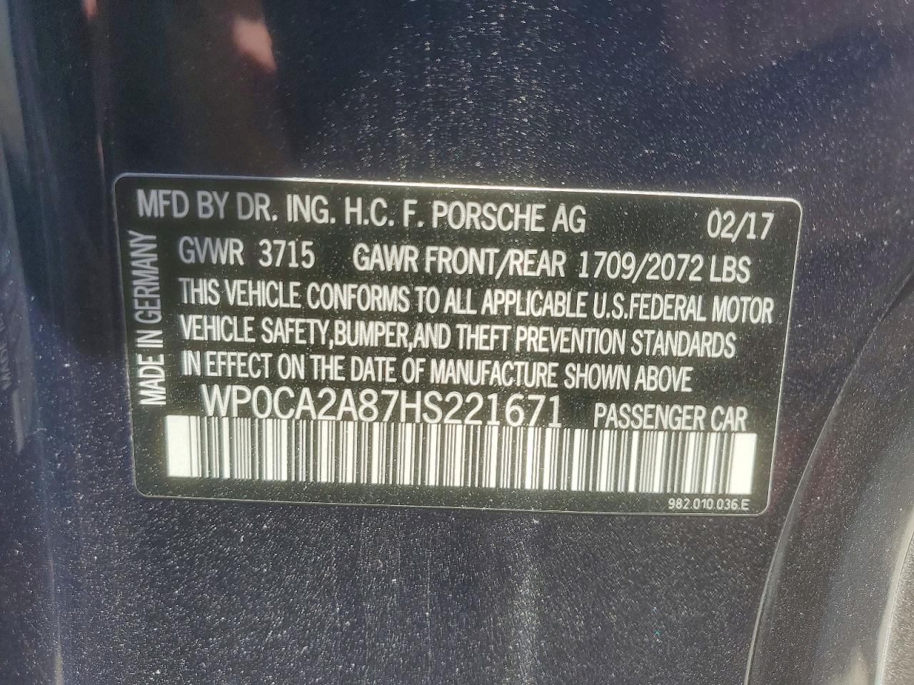 2017 PORSCHE BOXSTER photo 25