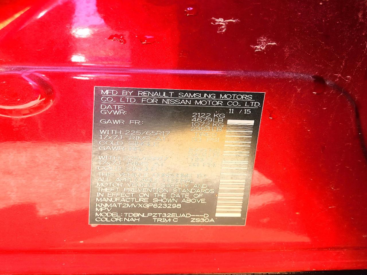 2016 NISSAN ROGUE S photo 13