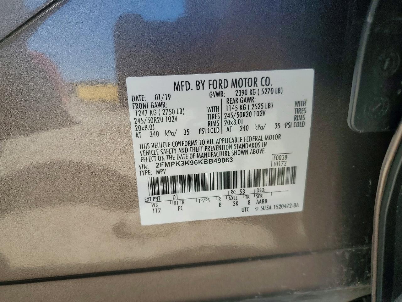 2019 FORD EDGE TITANIUM photo 23