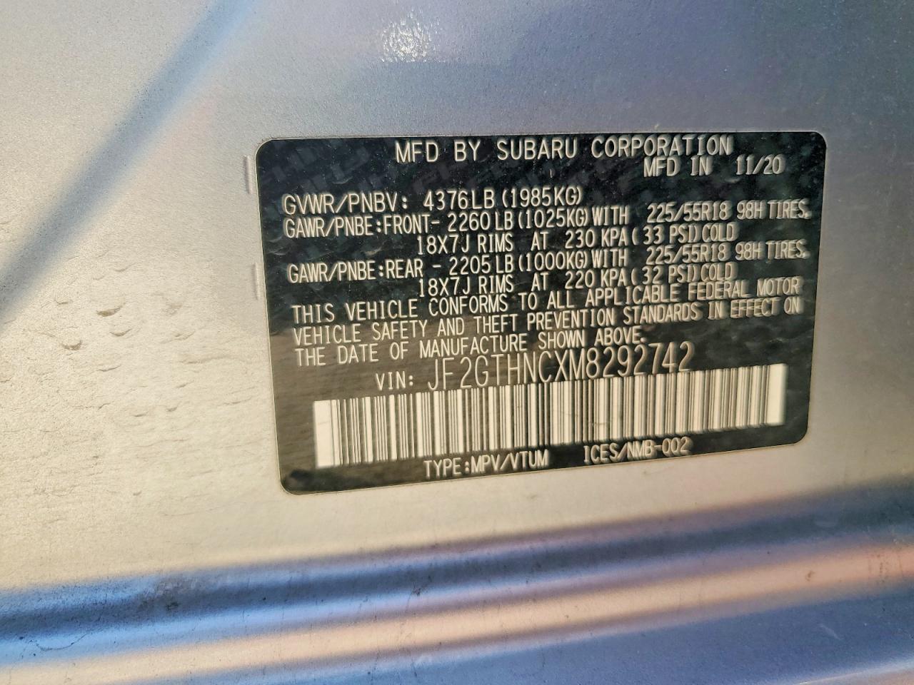 2021 SUBARU CROSSTREK LIMITED photo 25