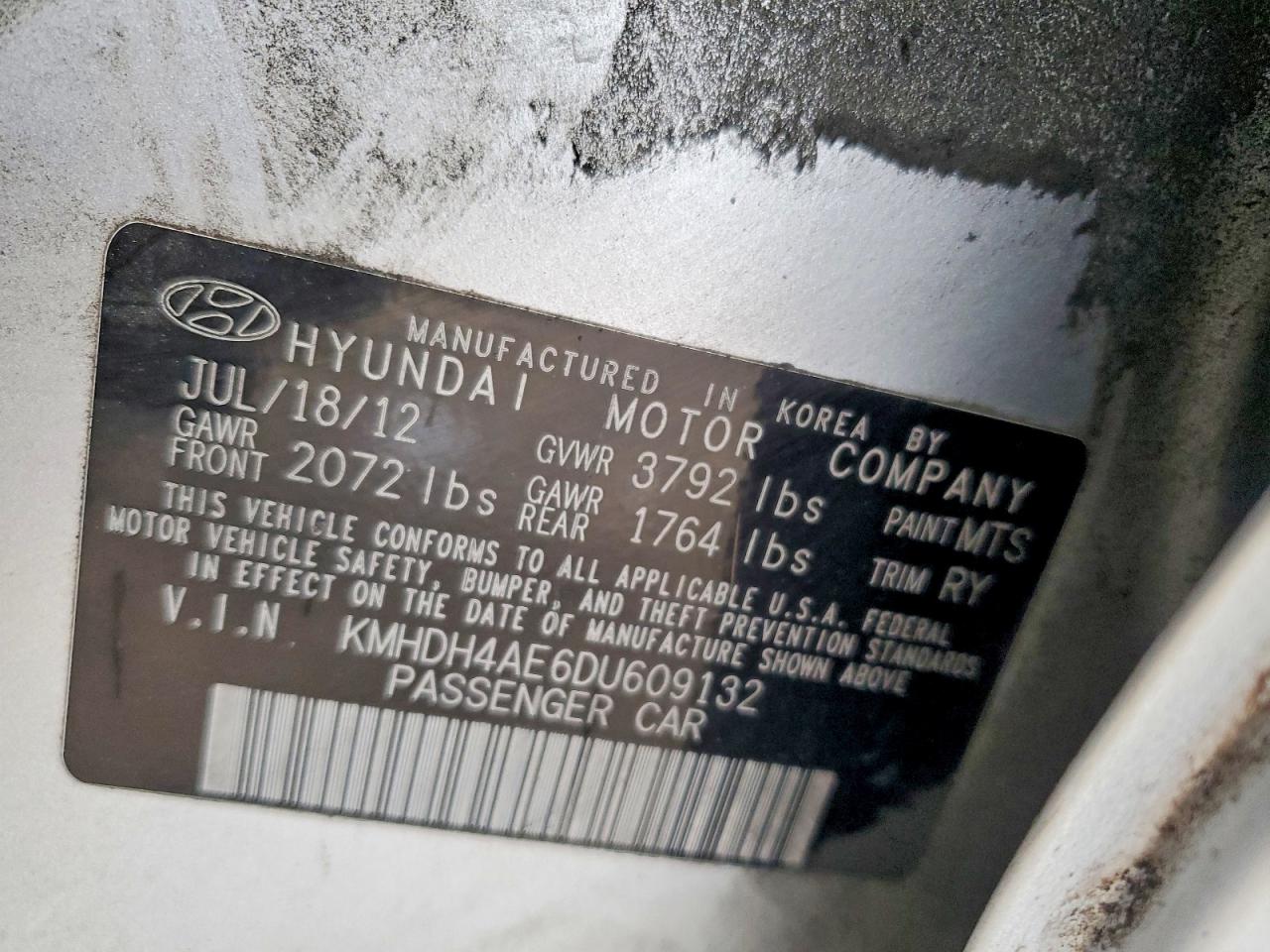 2013 HYUNDAI ELANTRA LIMITED photo 23