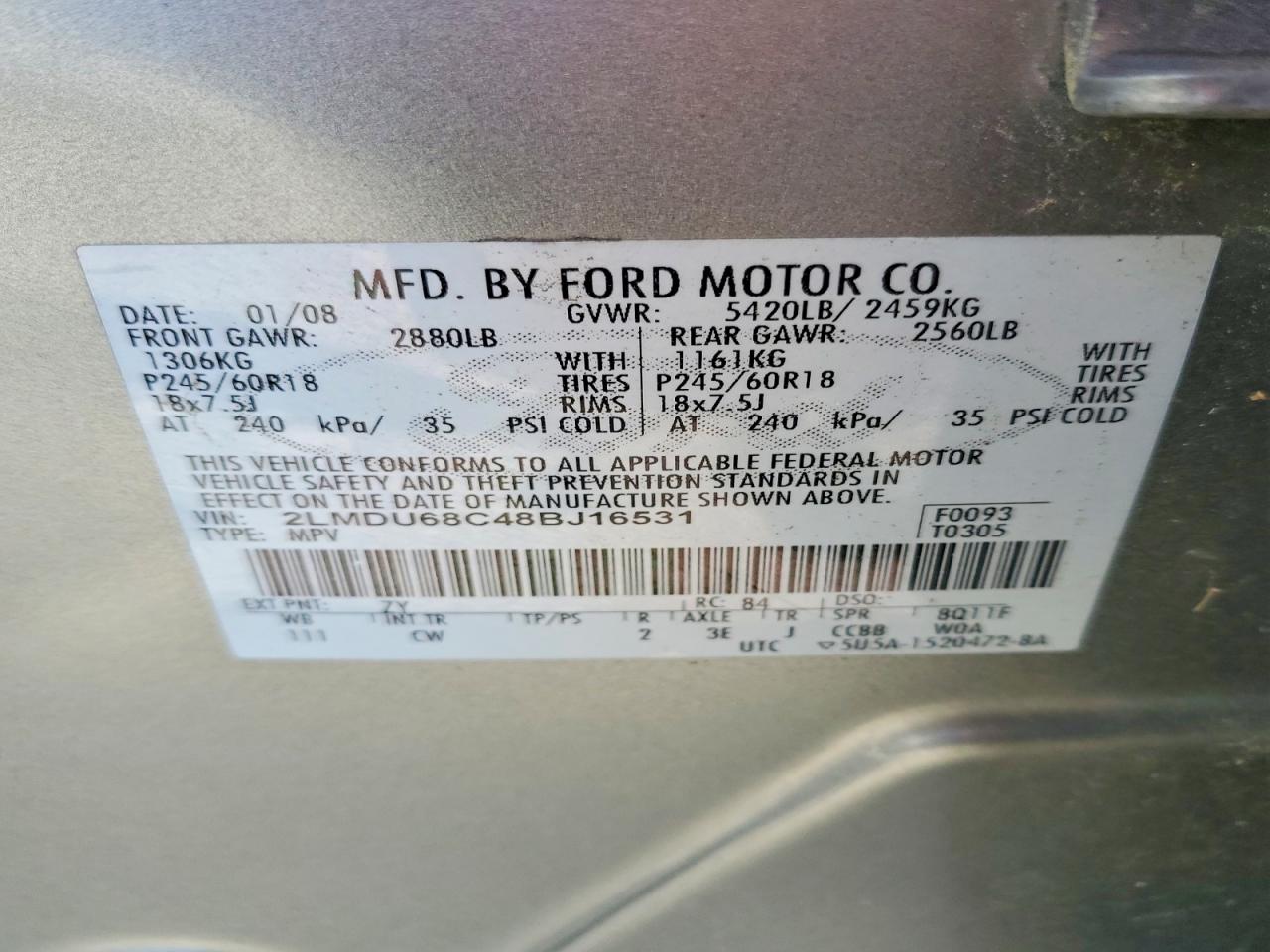 2008 LINCOLN MKX photo 14