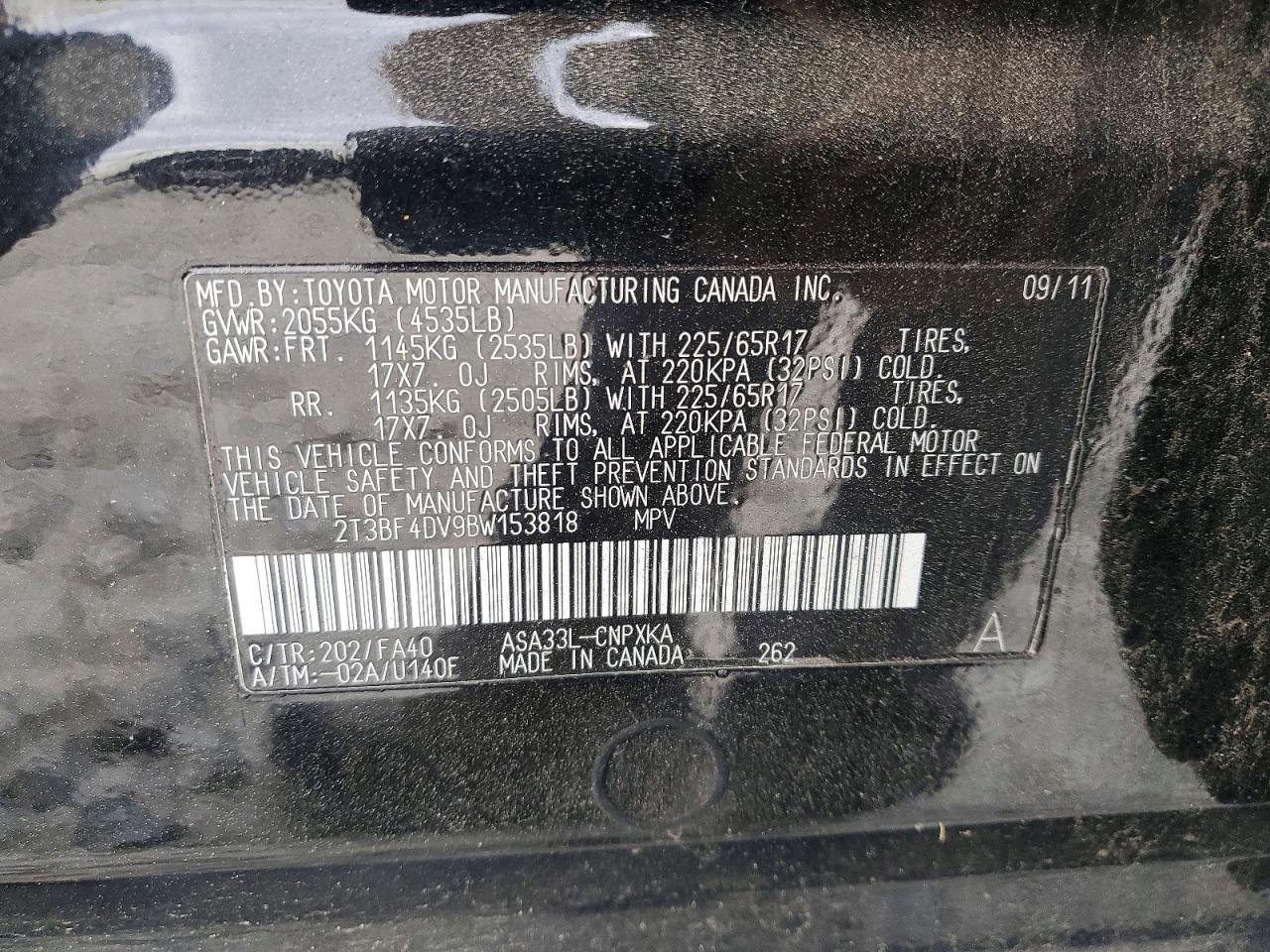 2011 TOYOTA RAV4 BASE photo 40