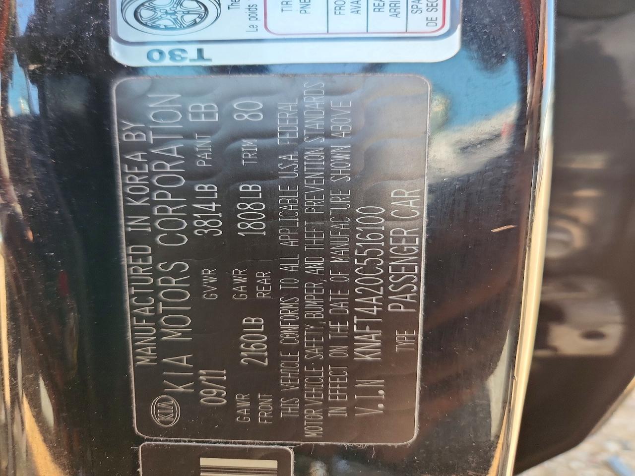 2012 KIA FORTE LX photo 23