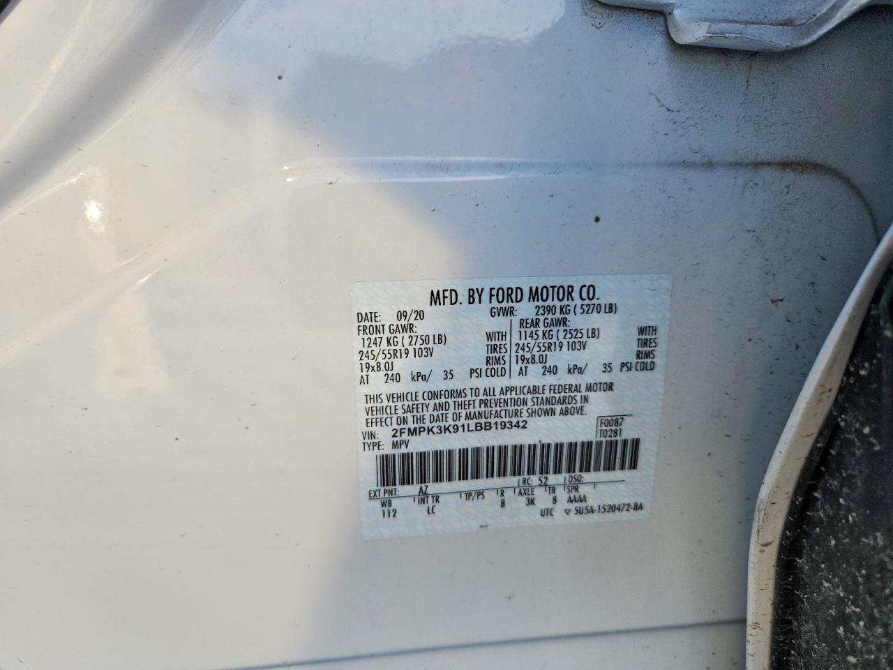 2020 FORD EDGE TITANIUM photo 12