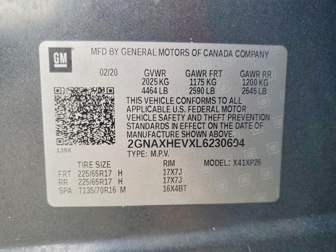 2020 CHEVROLET EQUINOX LS photo 27