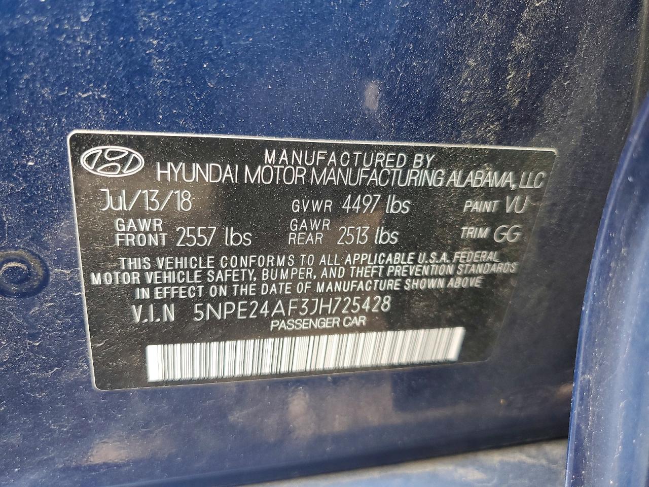 2018 HYUNDAI SONATA SE photo 12
