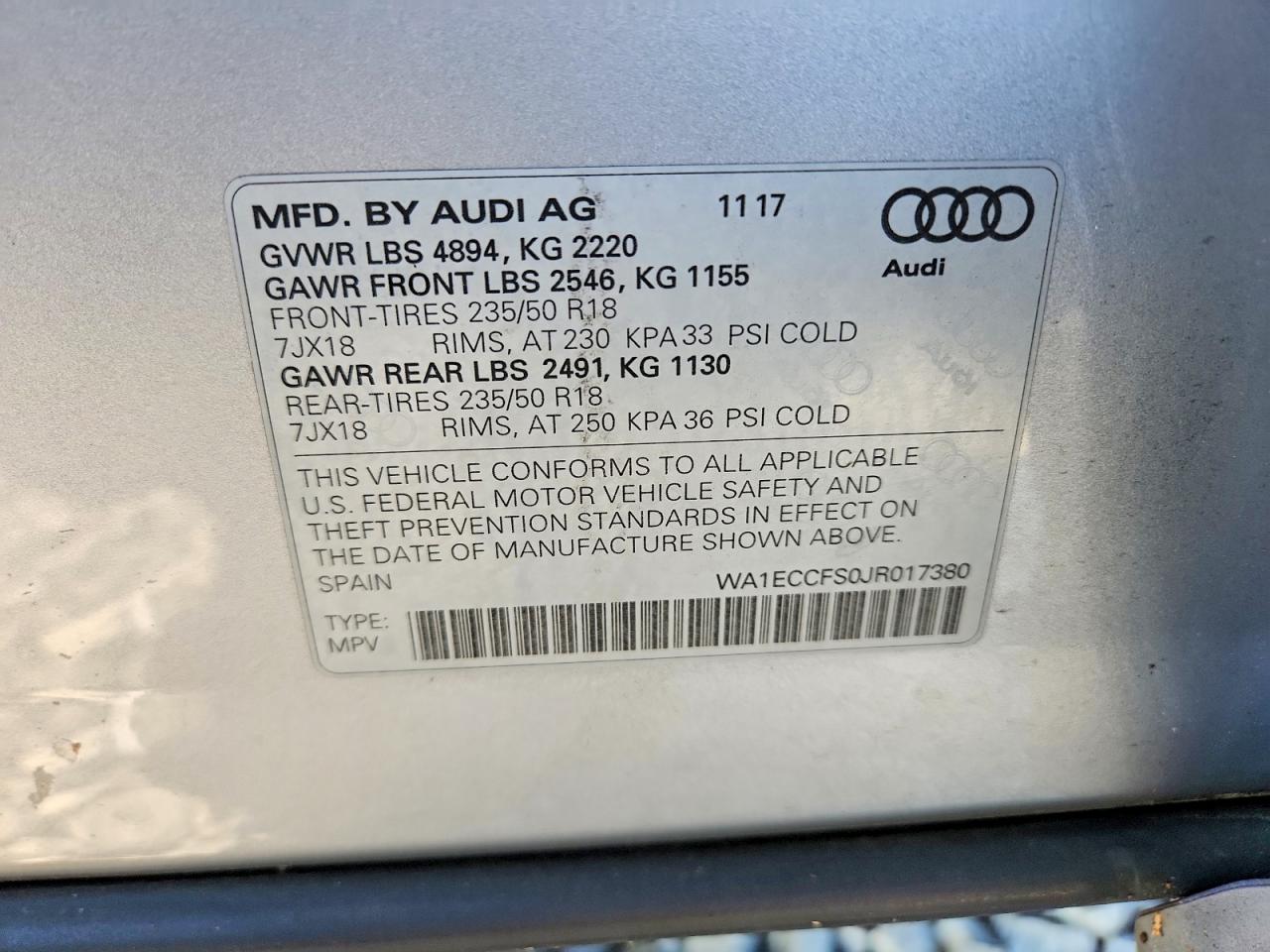 2018 AUDI Q3 PREMIUM photo 25