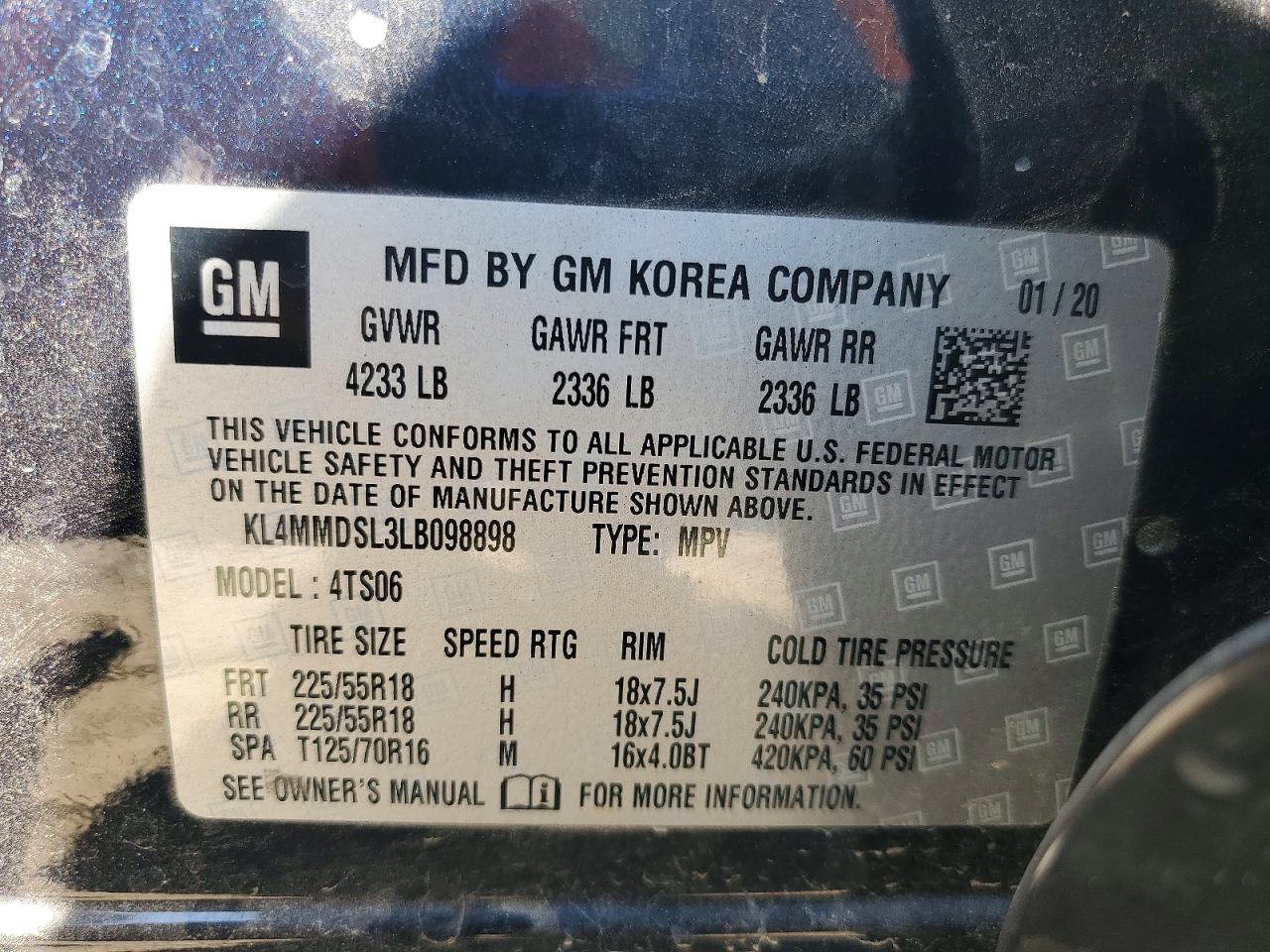 2020 BUICK ENCORE GX SELECT photo 13