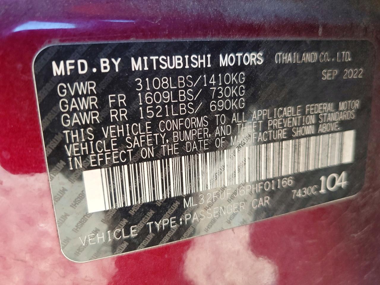 2023 MITSUBISHI MIRAGE G4 ES photo 23