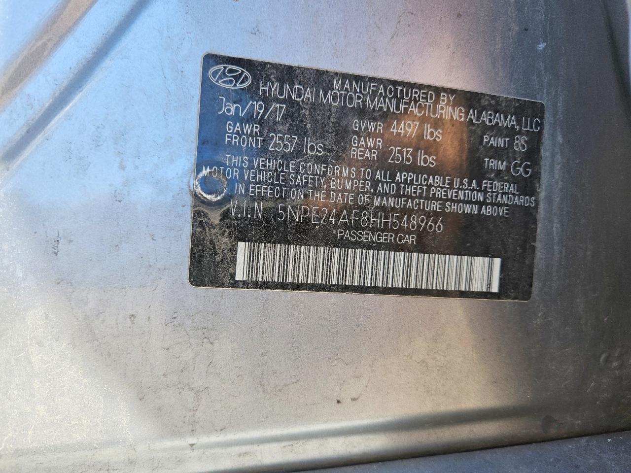 2017 HYUNDAI SONATA photo 34
