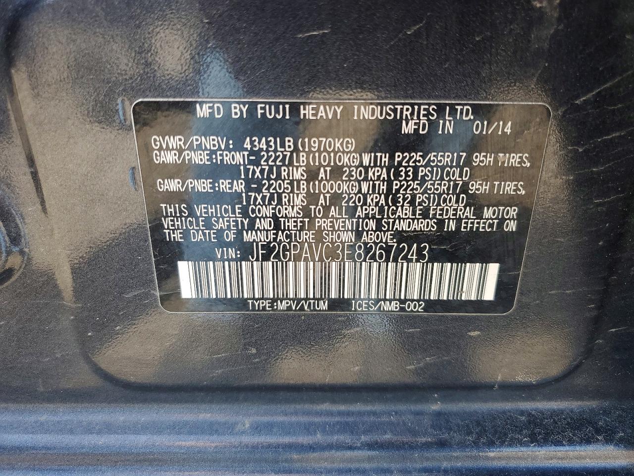 2014 SUBARU XV CROSSTREK 2.0 PREMIUM photo 34