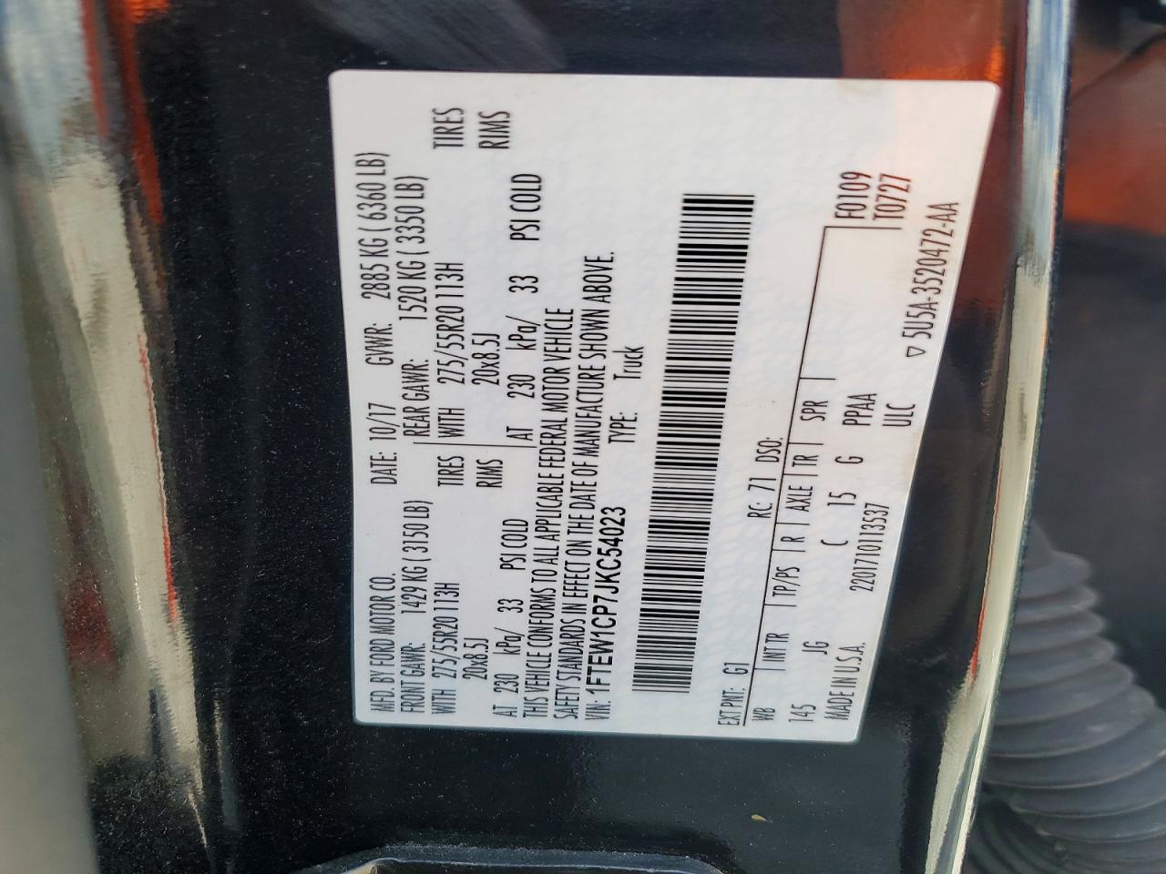2018 FORD F150 SUPERCREW photo 23