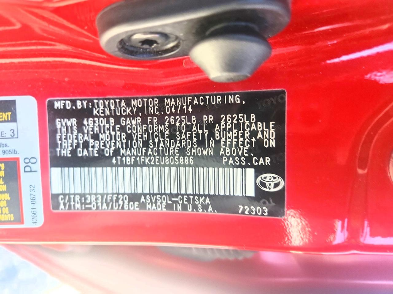 2014 TOYOTA CAMRY SE SPORT photo 31