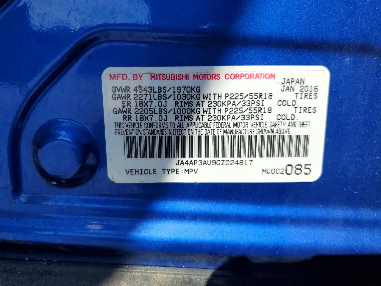 2016 MITSUBISHI OUTLANDER SPORT ES photo 27