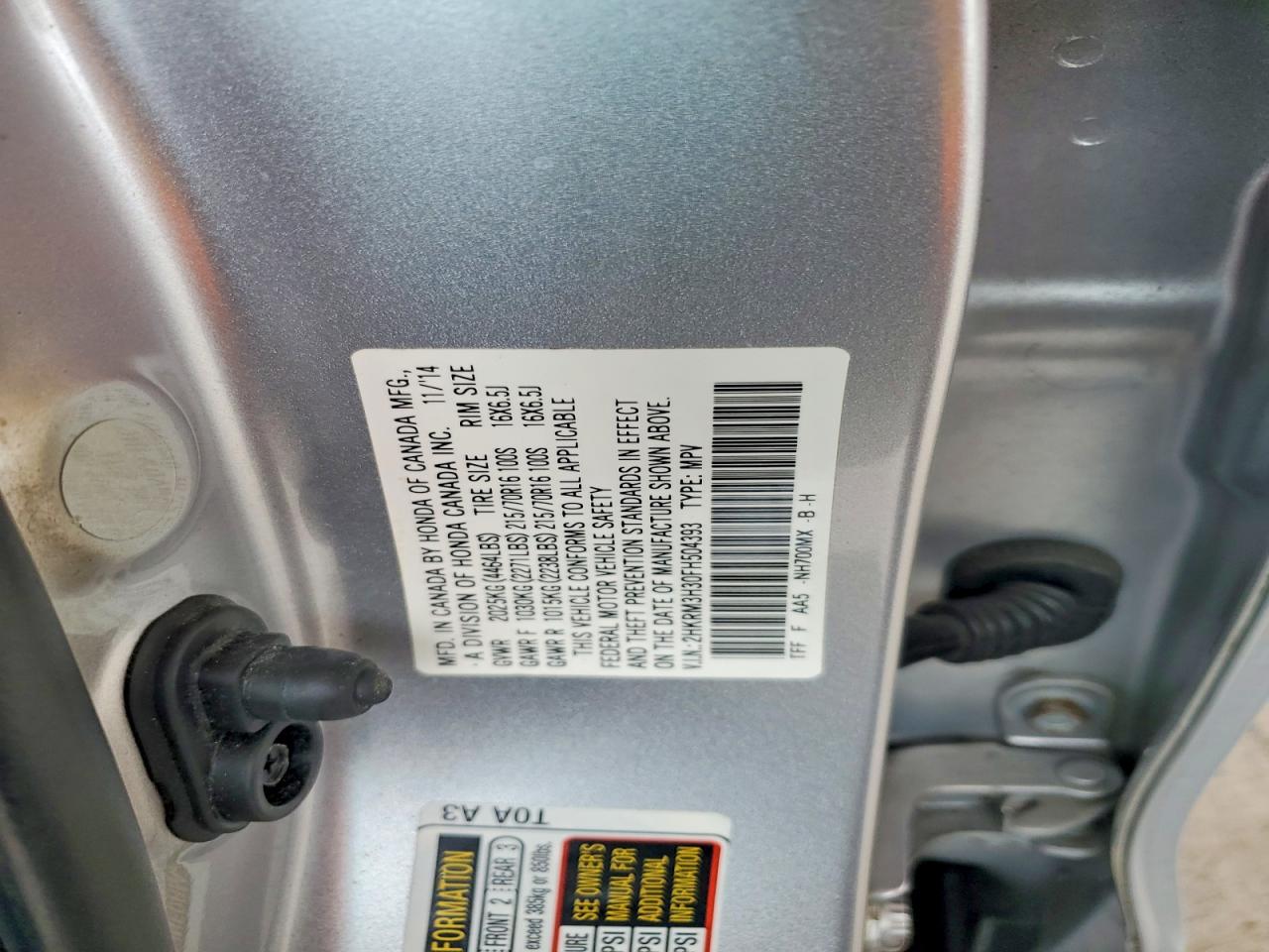 2015 HONDA CR-V LX photo 25