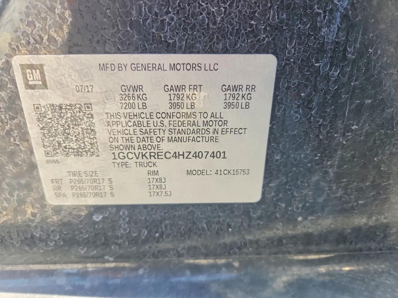 2017 CHEVROLET SILVERADO K1500 LT photo 34