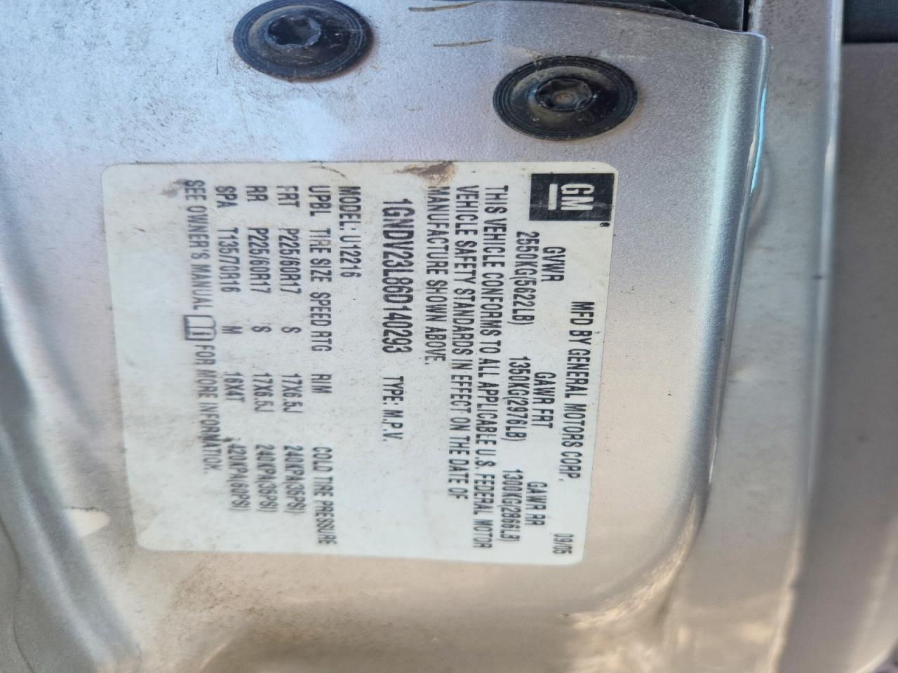 2006 CHEVROLET UPLANDER LS photo 25