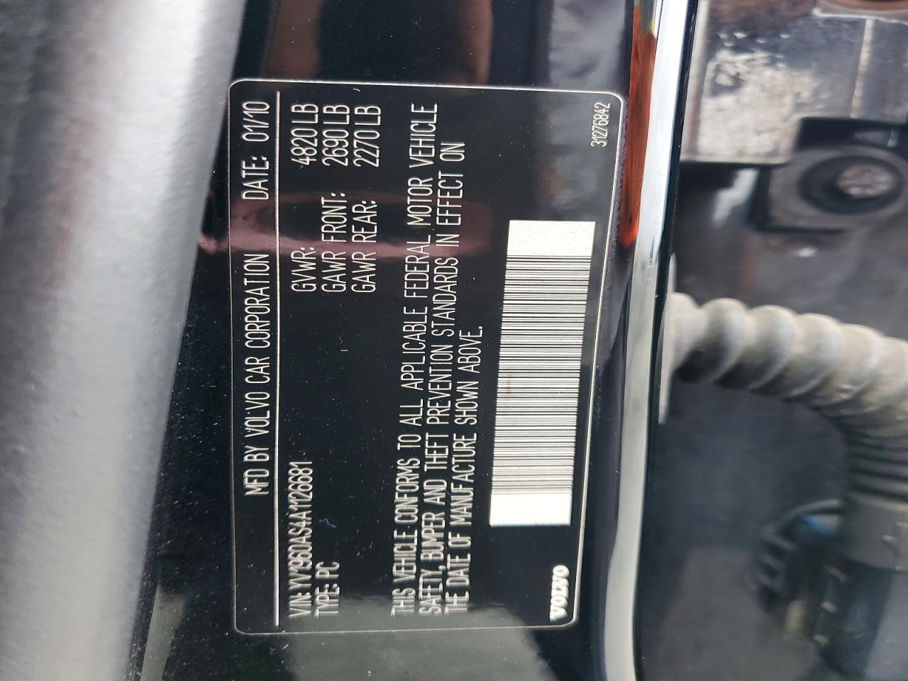 2010 VOLVO S80 3.2 photo 23