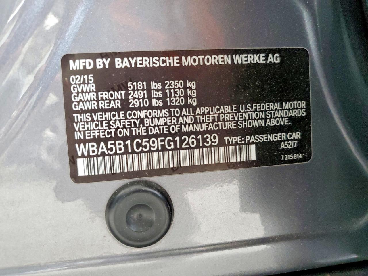2015 BMW 535 I photo 34