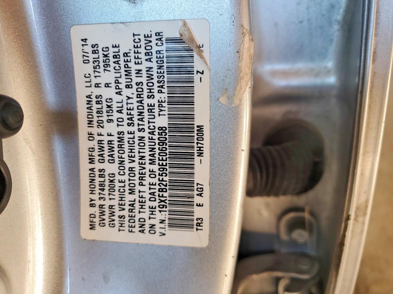 2014 HONDA CIVIC LX photo 23