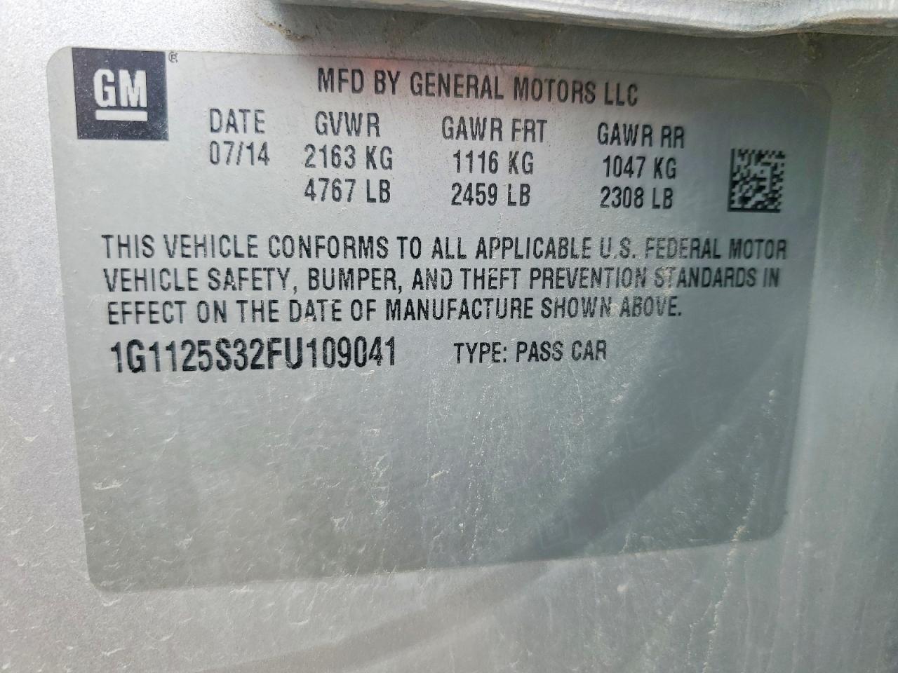 2015 CHEVROLET IMPALA LT photo 34