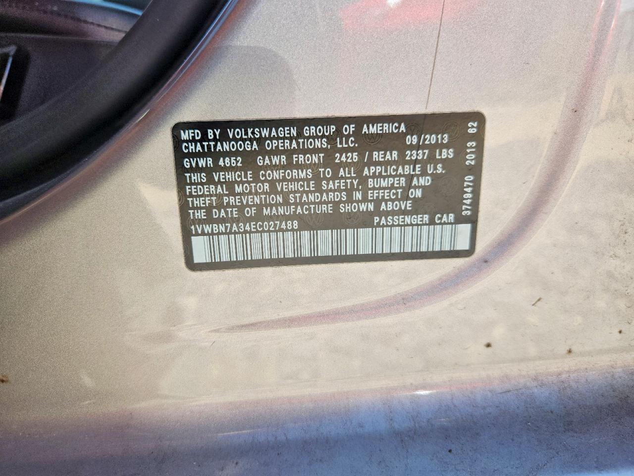 2014 VOLKSWAGEN PASSAT SE photo 23