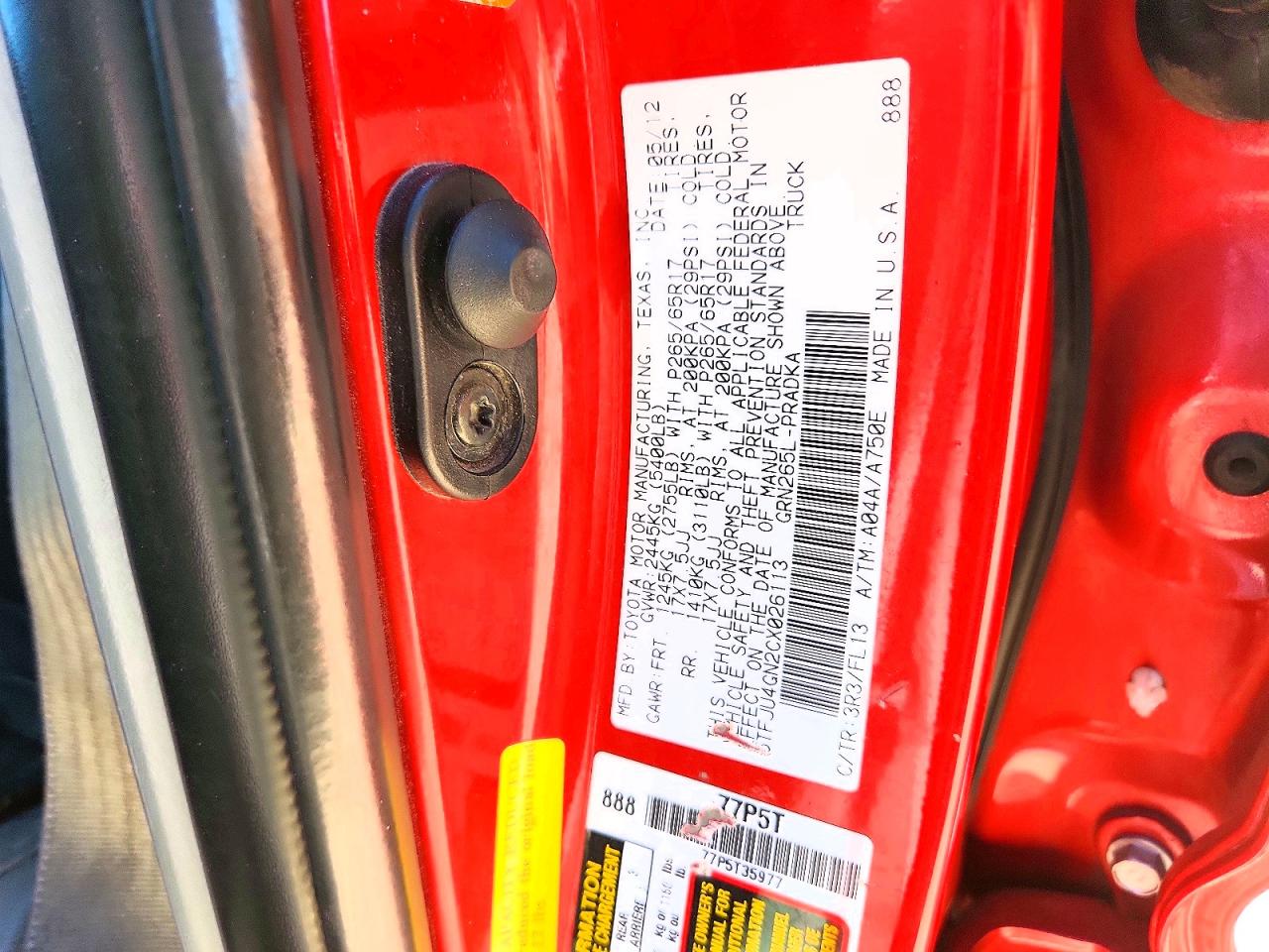 2012 TOYOTA TACOMA DOUBLE CAB PRERUNNER photo 23