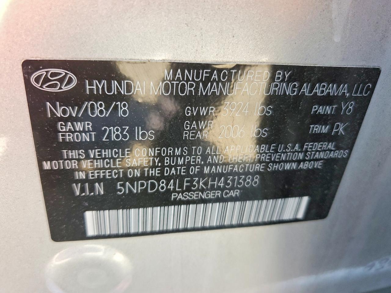 2019 HYUNDAI ELANTRA SEL photo 12