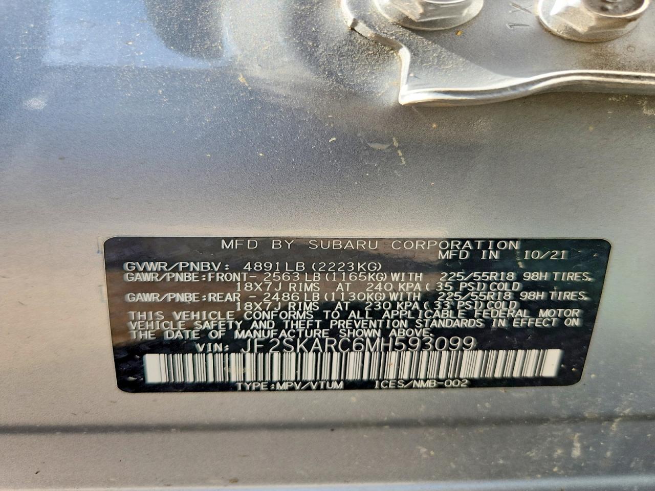 2021 SUBARU FORESTER SPORT photo 27