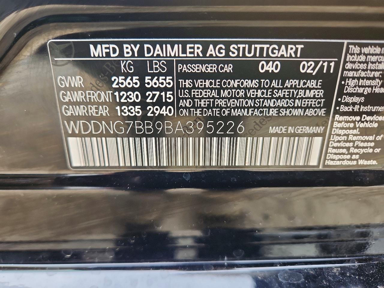 2011 MERCEDES-BENZ S 550 photo 34
