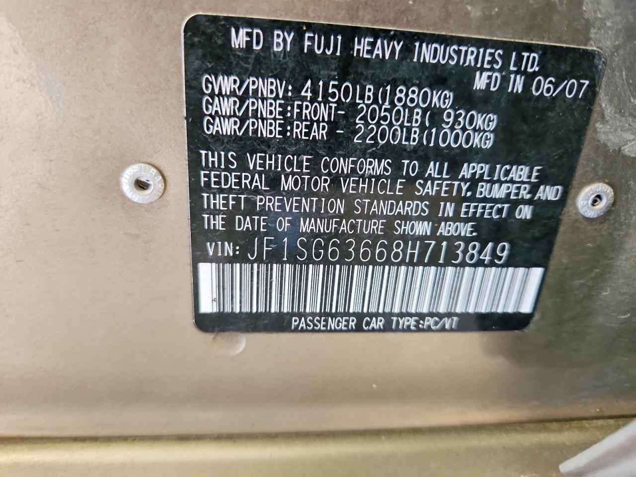 2008 SUBARU FORESTER 2.5X photo 37