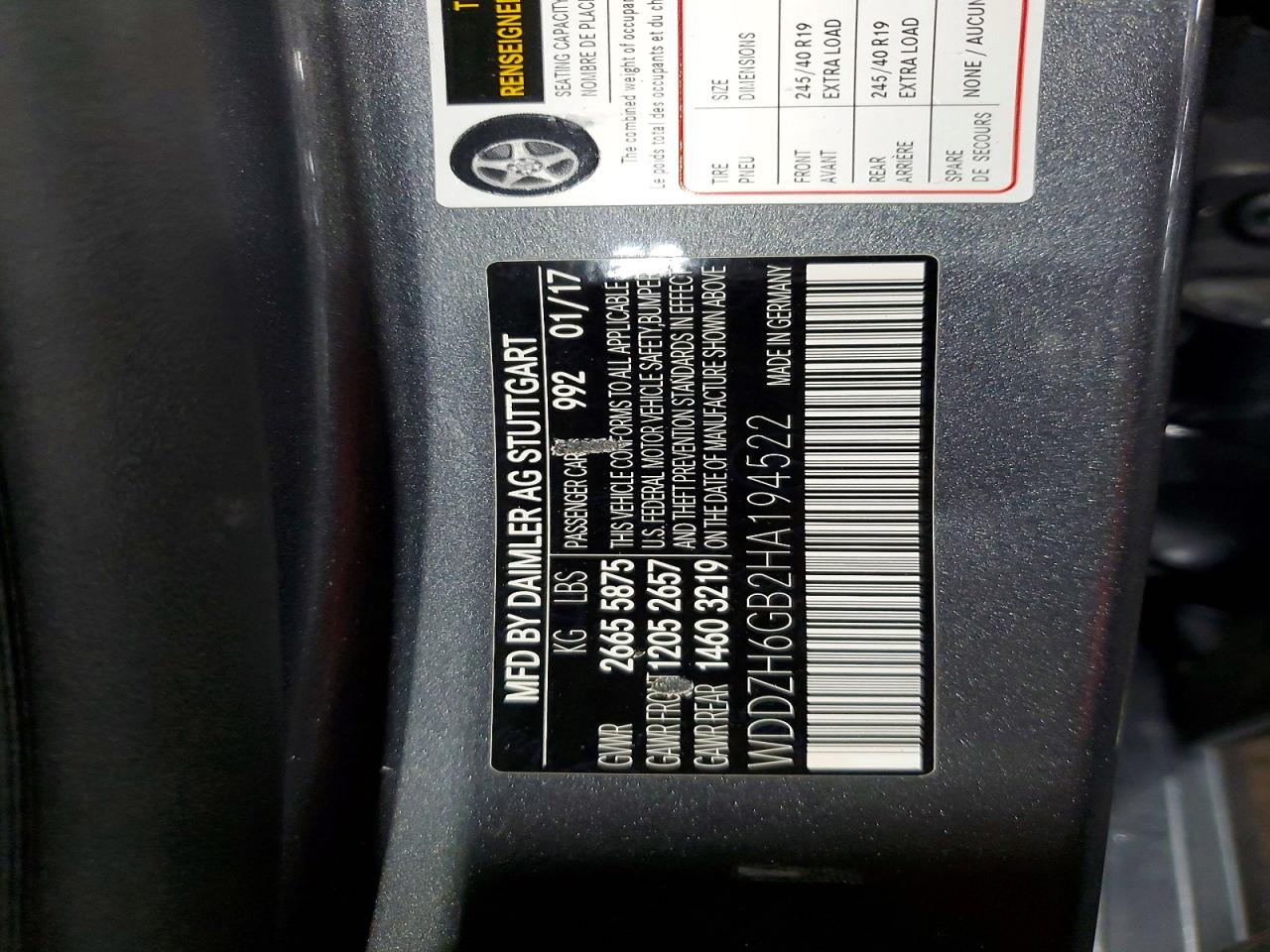 2017 MERCEDES-BENZ E 400 4MATIC photo 23