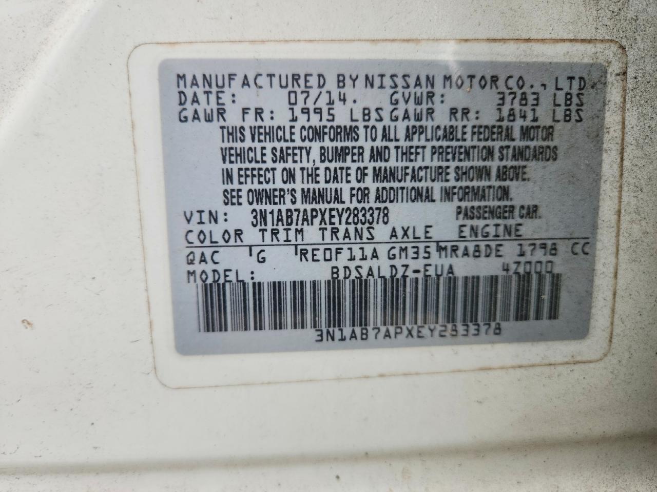 2014 NISSAN SENTRA SV photo 23
