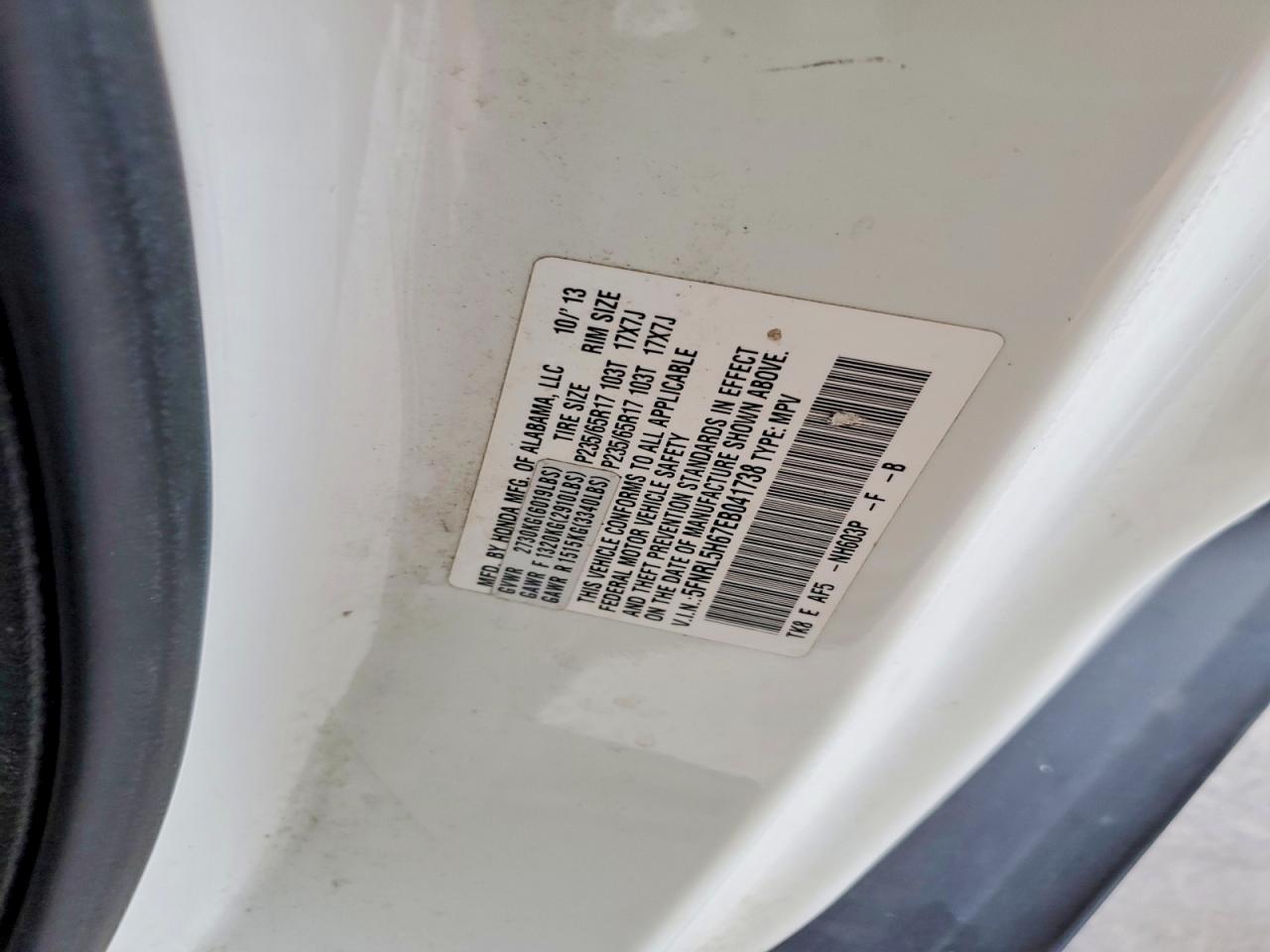 2014 HONDA ODYSSEY EXL photo 34